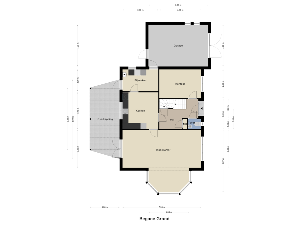 Bekijk plattegrond van Begane Grond van Thoorderstraat 1