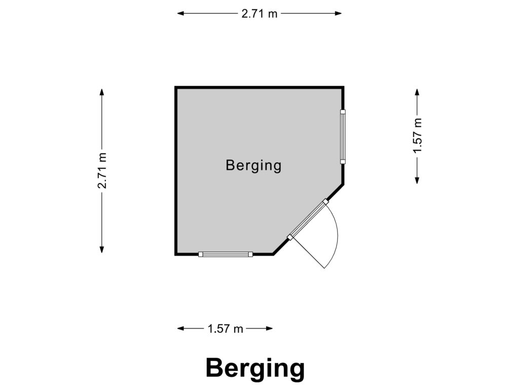 Bekijk plattegrond van Berging van Thoorderstraat 1