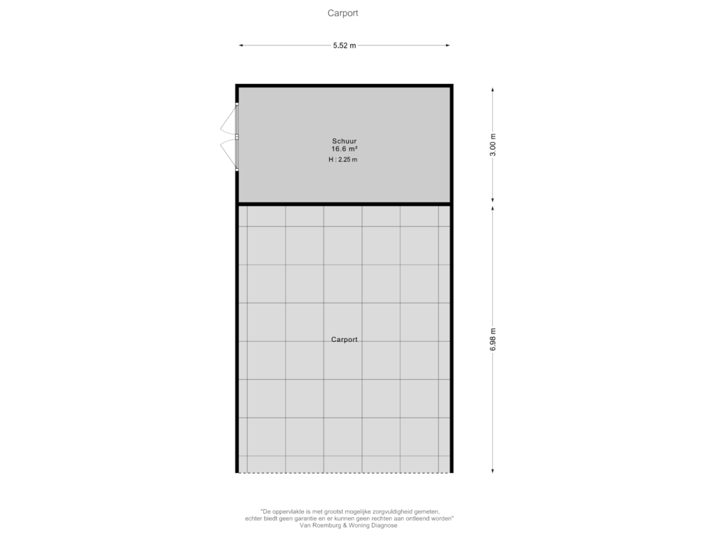 Bekijk plattegrond van Carport van Zuiderzeestraatweg 66