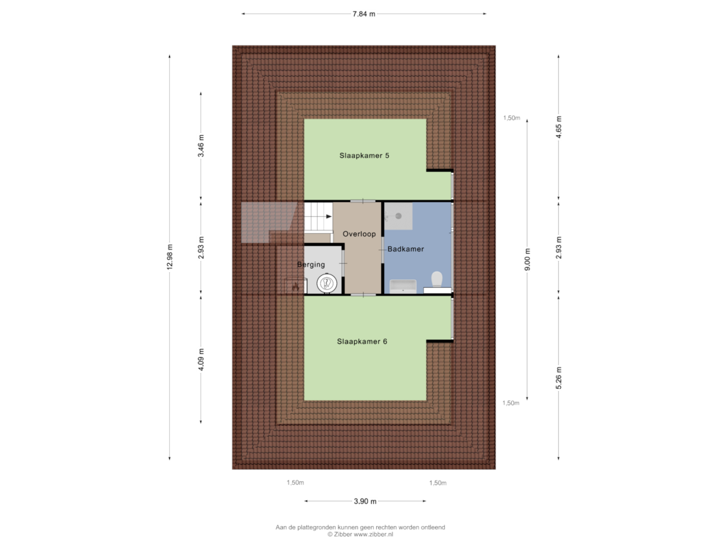 Bekijk plattegrond van Zolder van Brouwersdam 50