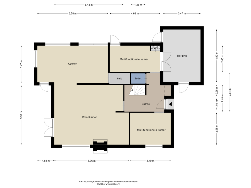 Bekijk plattegrond van Begane Grond van Heemskerklaan 12