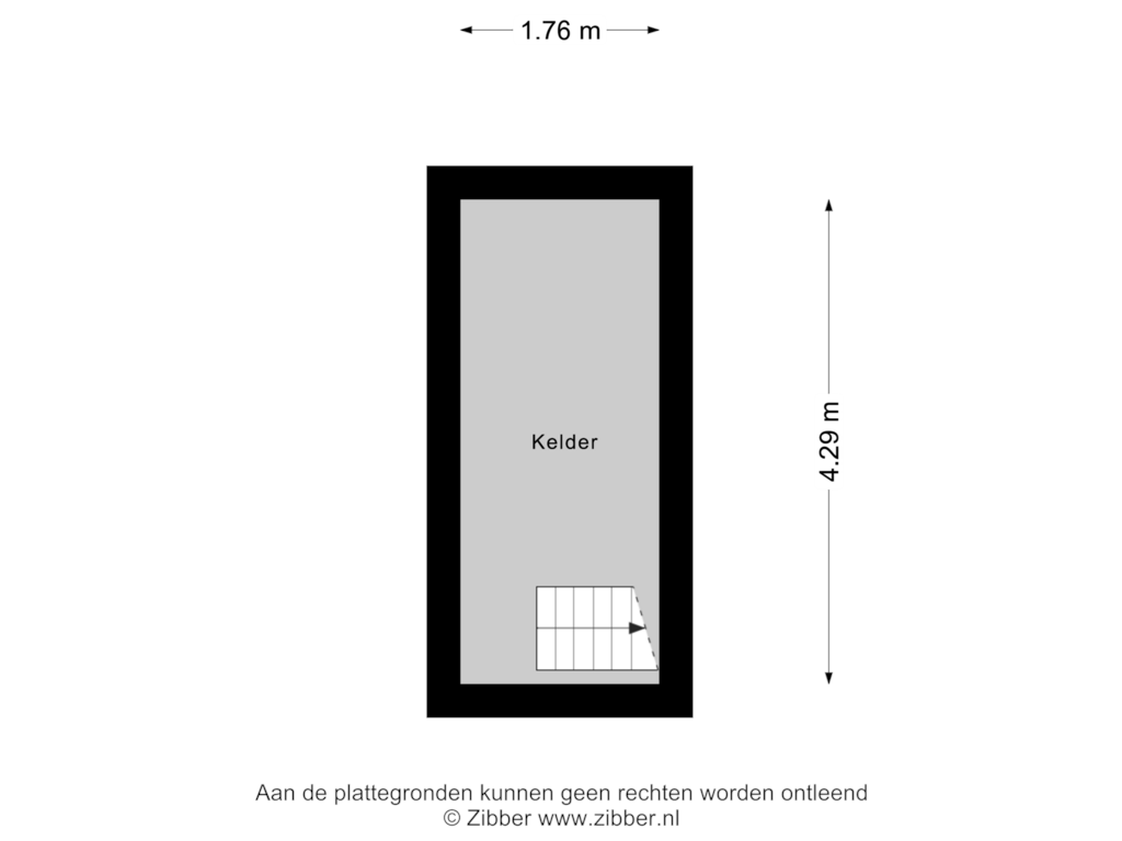 Bekijk plattegrond van Kelder van Veldkampsweg 17