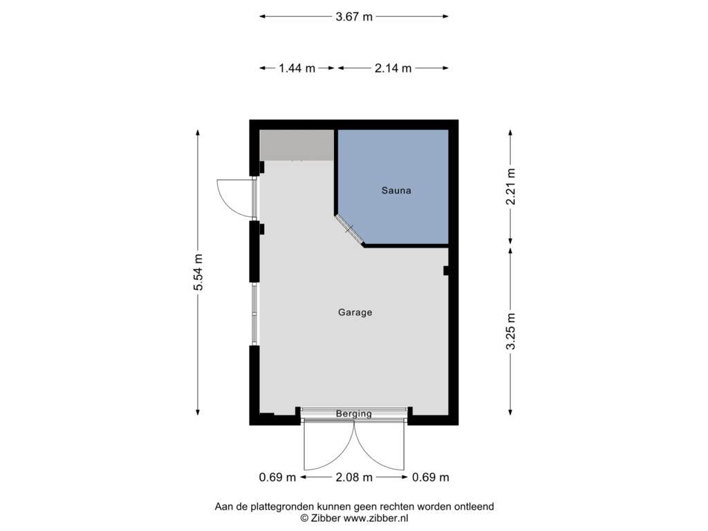 Bekijk plattegrond van Berging van Veldkampsweg 17