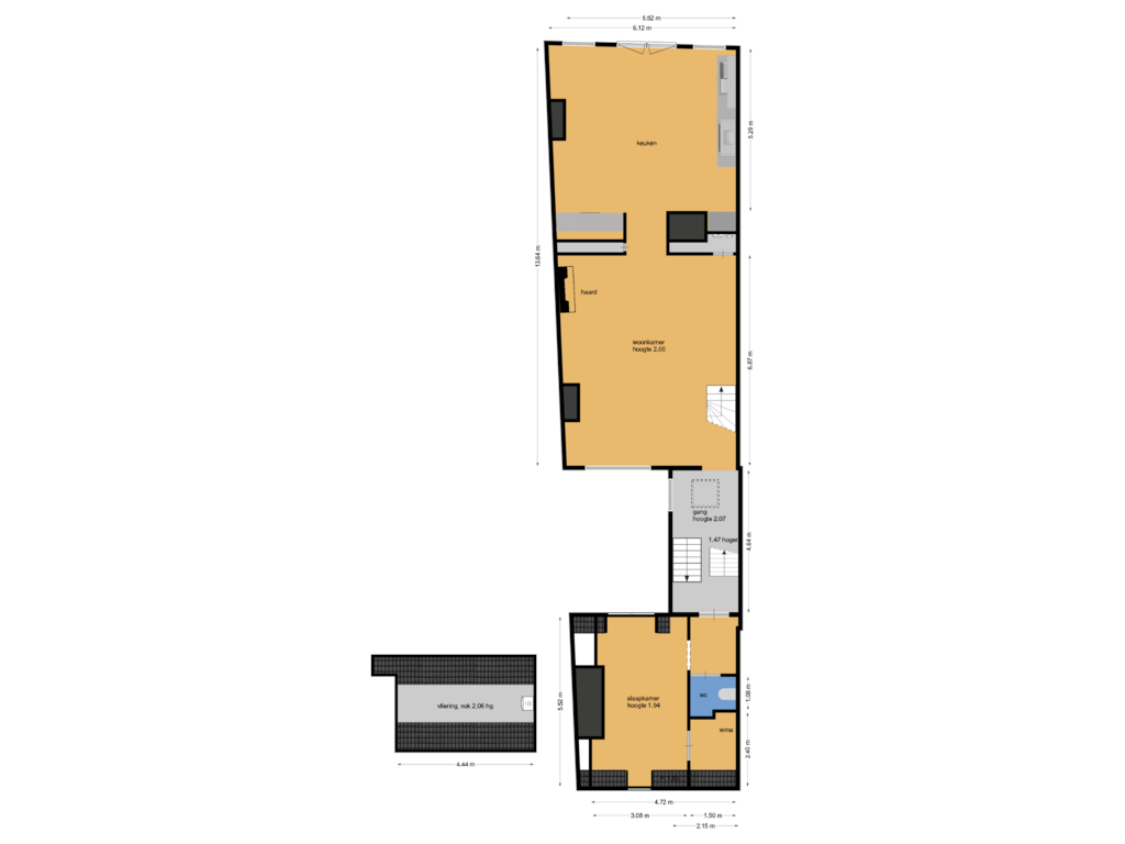 Bekijk plattegrond van derde etage van Singel 299-2