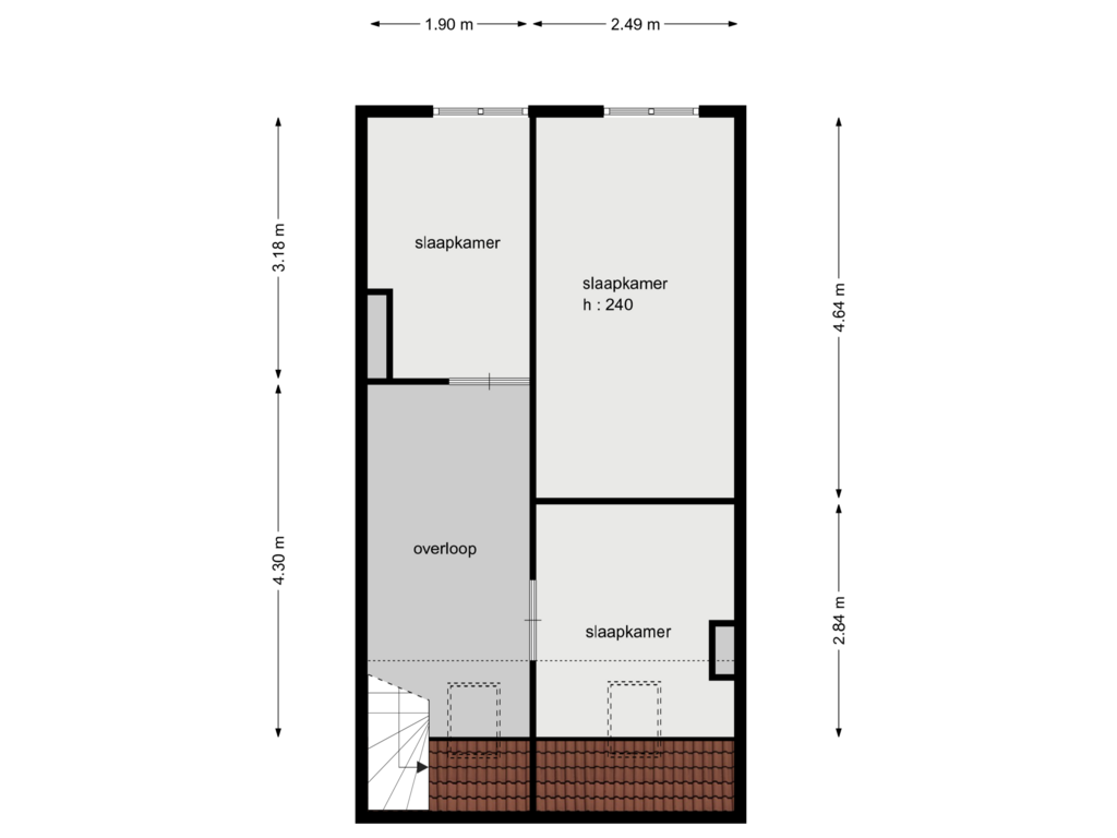 Bekijk plattegrond van verdieping van West Vaardeke 3