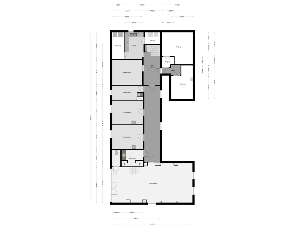 View floorplan of Onderverdieping of Hertenlaan 21