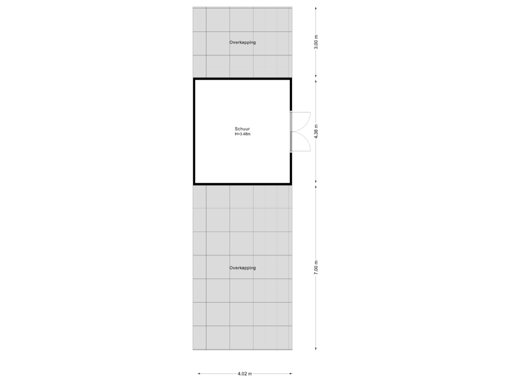 View floorplan of Schuur 1 of Hertenlaan 21