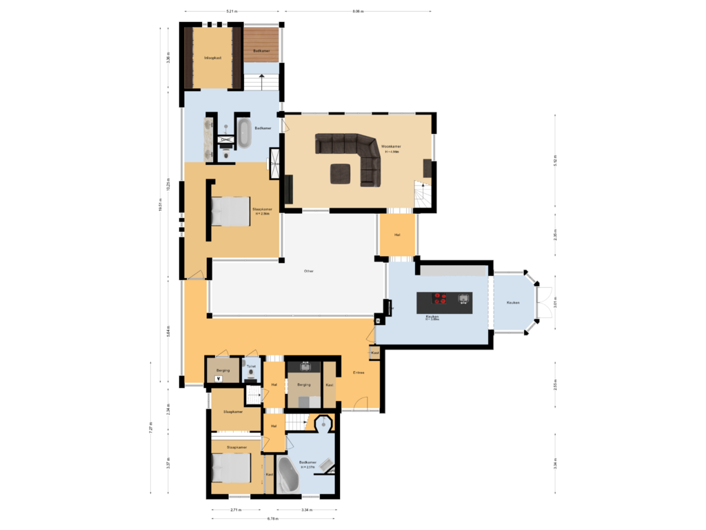 View floorplan of Begane grond of Vagevuurstraat 12