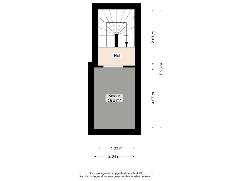 Bekijk plattegrond van Kelder van Streuvelslaan 9