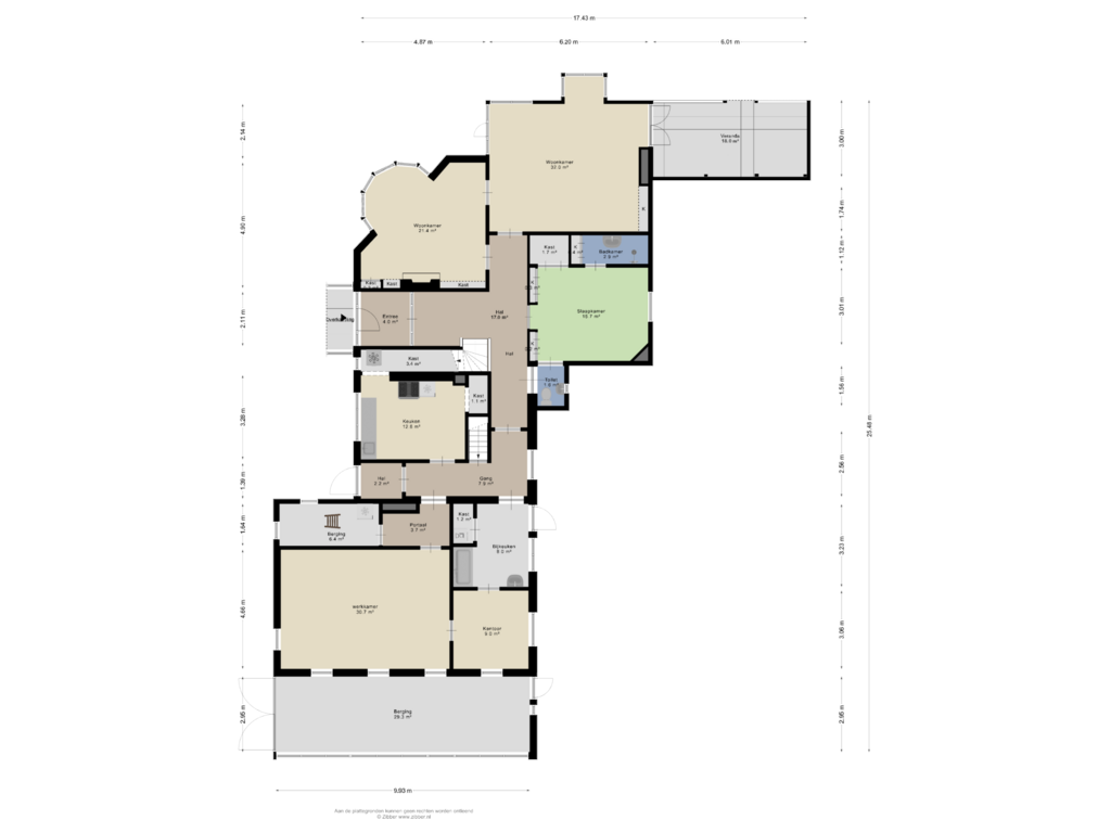 Bekijk plattegrond van Begane grond van Hoofdstraat 33