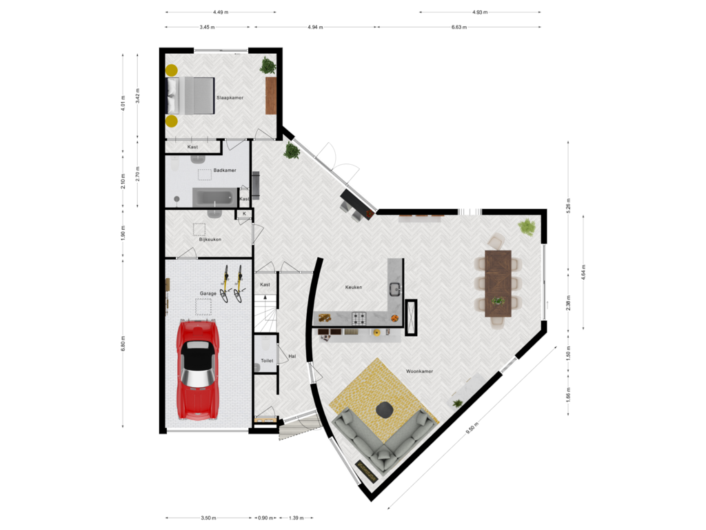 Bekijk plattegrond van Begane grond van Linthorst-Homanlaan 31