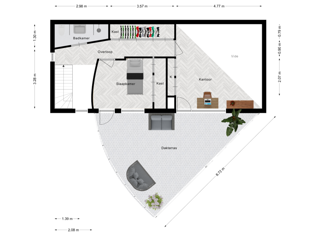 Bekijk plattegrond van Eerste verdieping van Linthorst-Homanlaan 31