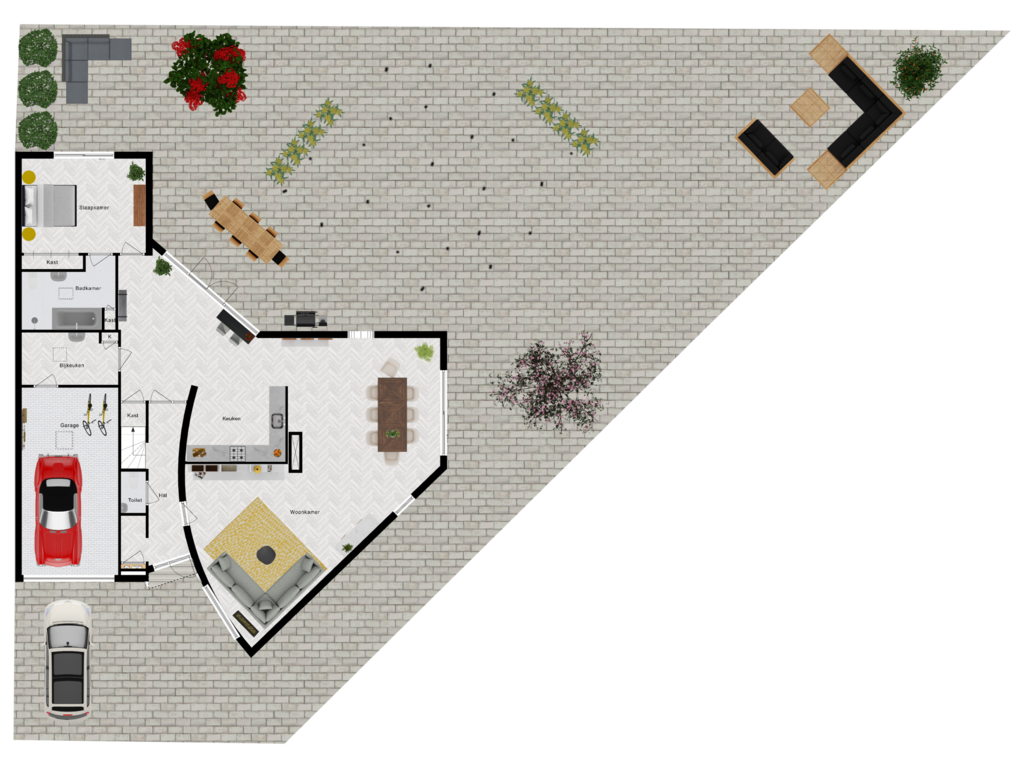 Bekijk plattegrond van Begane grond met tuin van Linthorst-Homanlaan 31