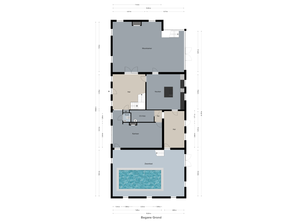 Bekijk plattegrond van Begane Grond van Bergsheisteeg 1