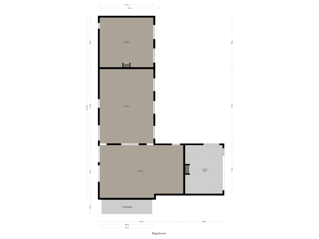 Bekijk plattegrond van Bijgebouw van Bergsheisteeg 1