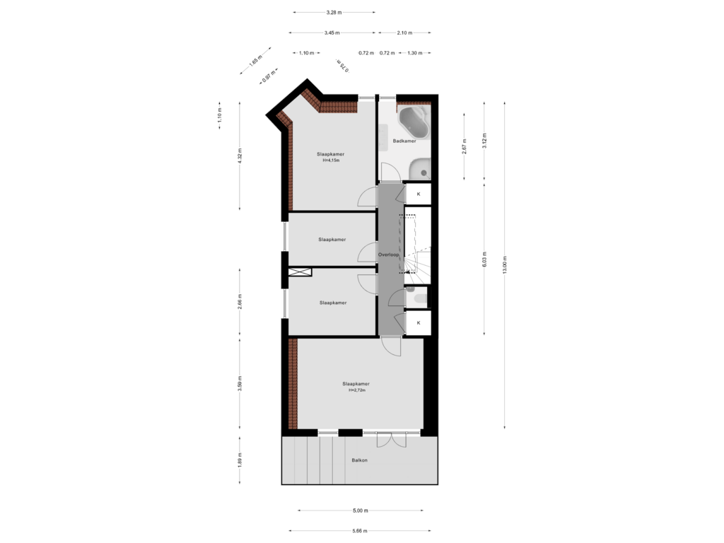 Bekijk plattegrond van 2e Verdieping van Voorschoterlaan 114-A