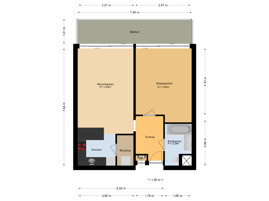 View floorplan of Tweede verdieping of Duinroos 49