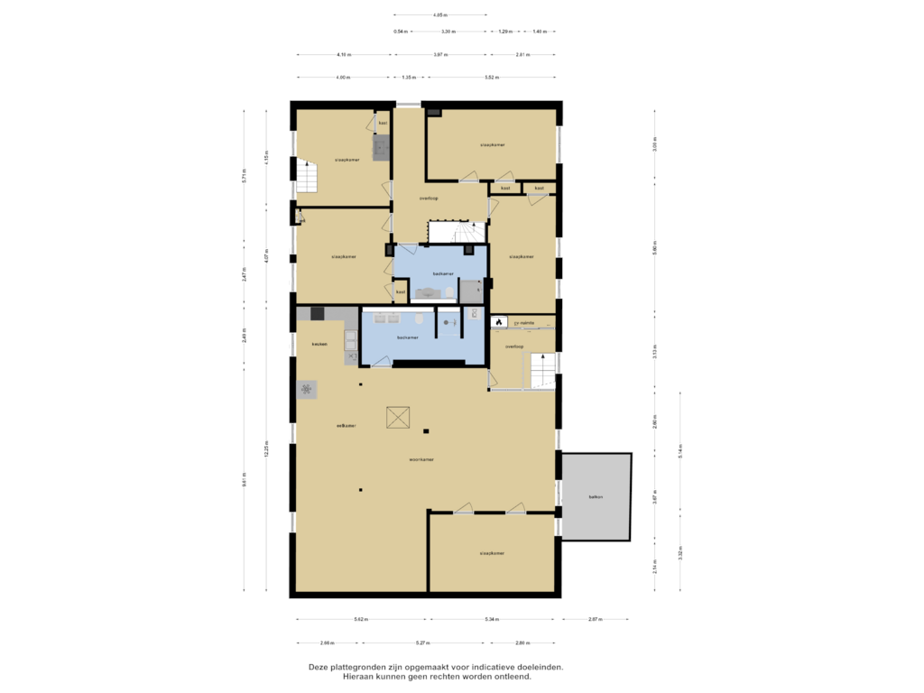 Bekijk plattegrond van Eerste Verdieping van Kapelaanstraat 4