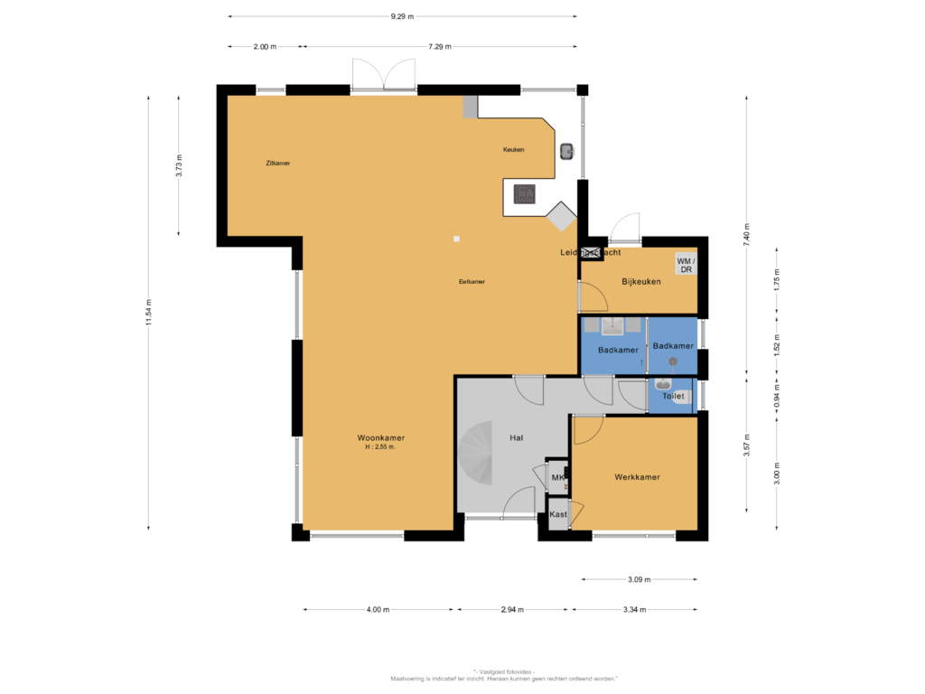 View floorplan of Begane grond of Iepenstraat 1