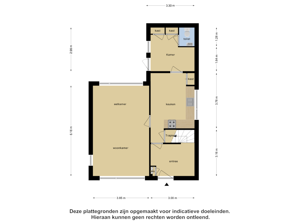 Bekijk plattegrond van Begane grond van Heuvelstraat 6