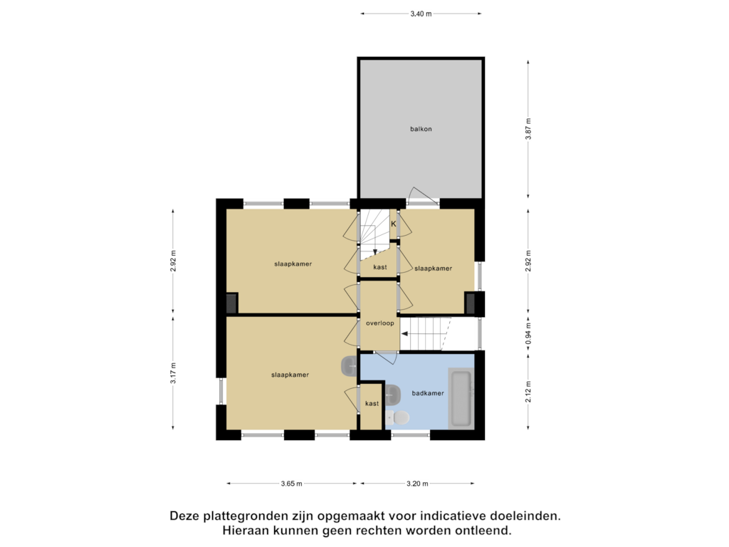 Bekijk plattegrond van Eerste Verdieping van Heuvelstraat 6