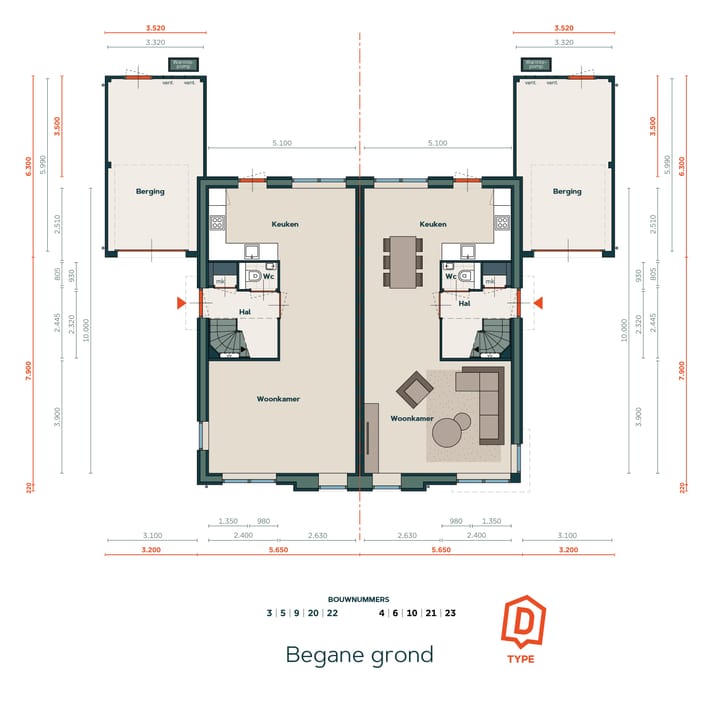Foto 4 van 2 onder 1 kap woning D (Bouwnr. 6)