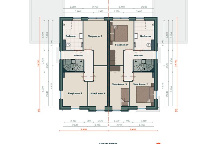 Bekijk foto 5 van 2 onder 1 kap woning D (Bouwnr. 5)