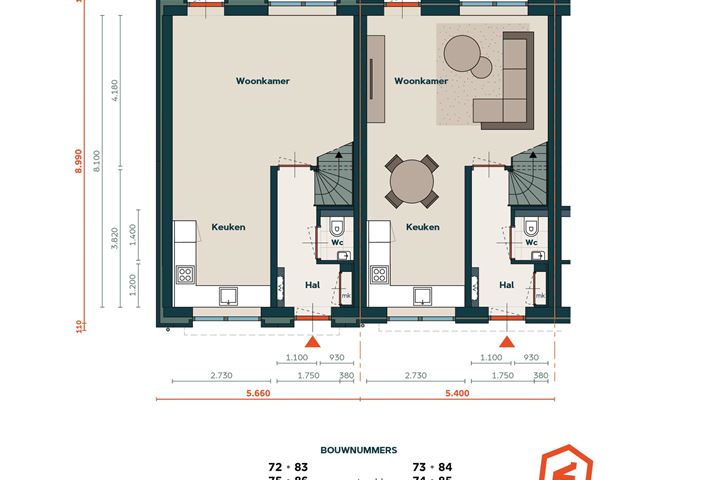 Bekijk foto 5 van Tussenwoning E (Bouwnr. 74)