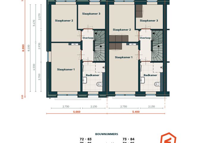 Bekijk foto 6 van Tussenwoning E (Bouwnr. 74)