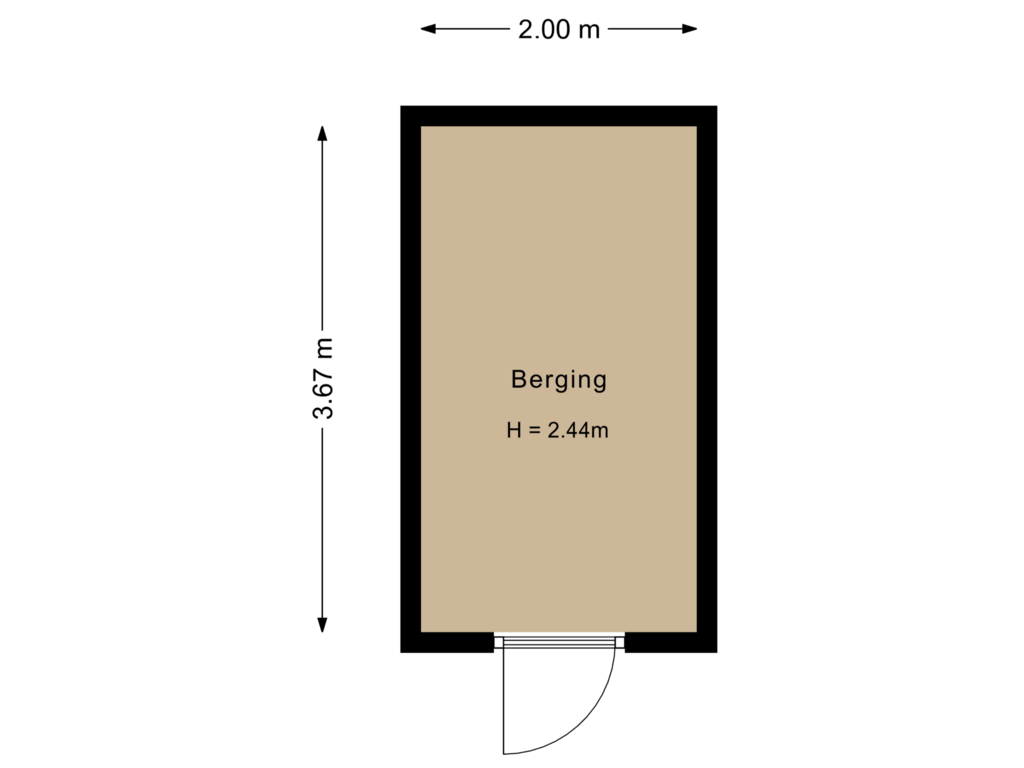 Bekijk plattegrond van Berging van Rembrandtweg 26-F