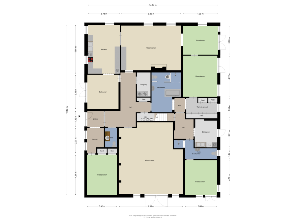 Bekijk plattegrond van Begane Grond van Beukerweg 50