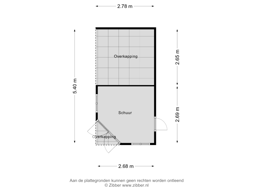 Bekijk plattegrond van Schuur van Beukerweg 50