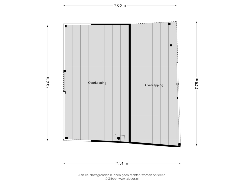 Bekijk plattegrond van Overkapping van Beukerweg 50