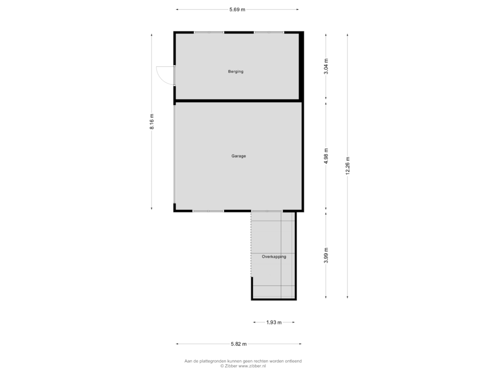 Bekijk plattegrond van Garage van Beukerweg 50