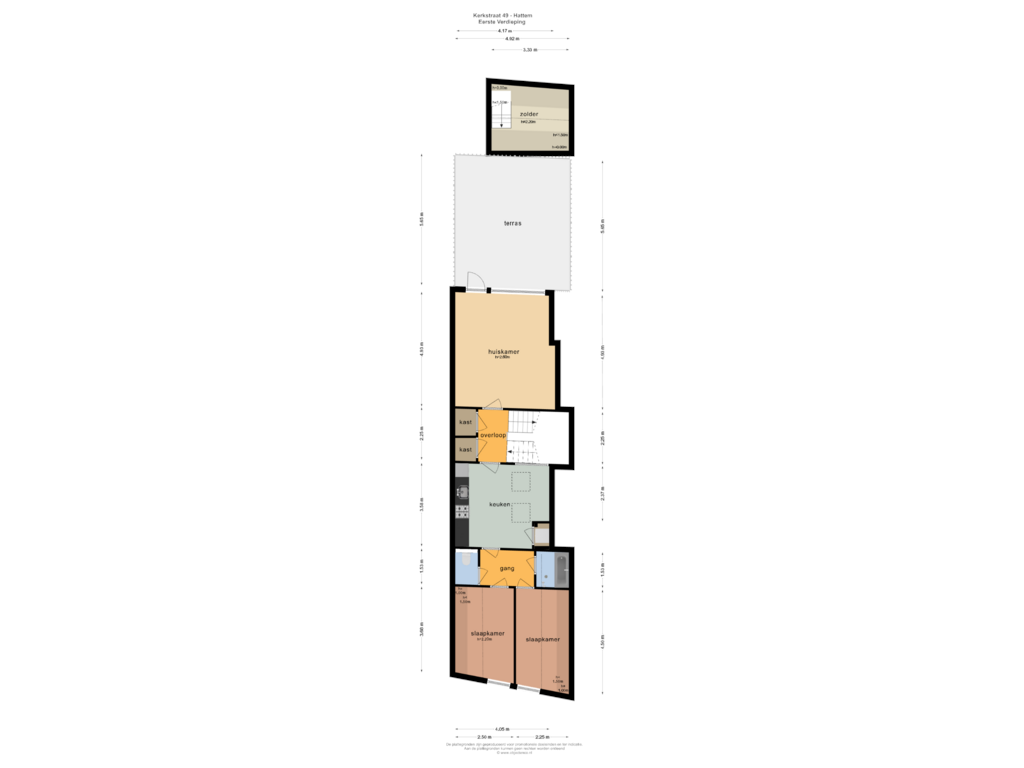 View floorplan of Eerste Verdieping of Kerkstraat 49