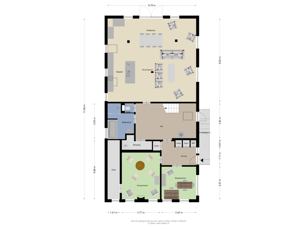 Bekijk plattegrond van Begane grond van Westeinde 110