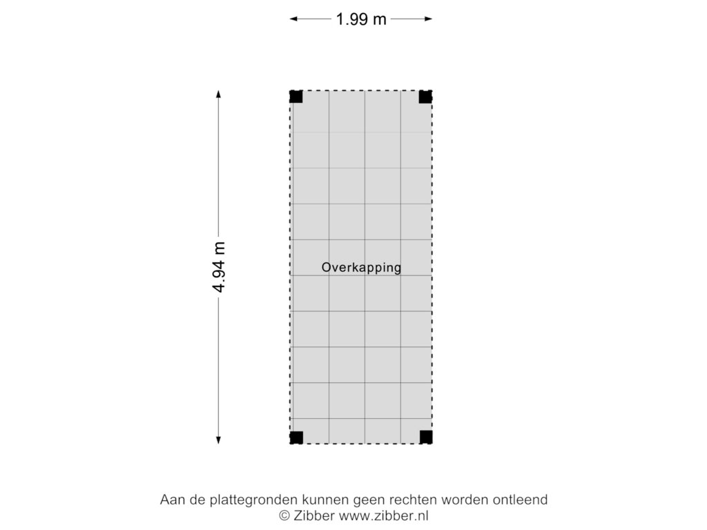 Bekijk plattegrond van Overkapping van Westeinde 110