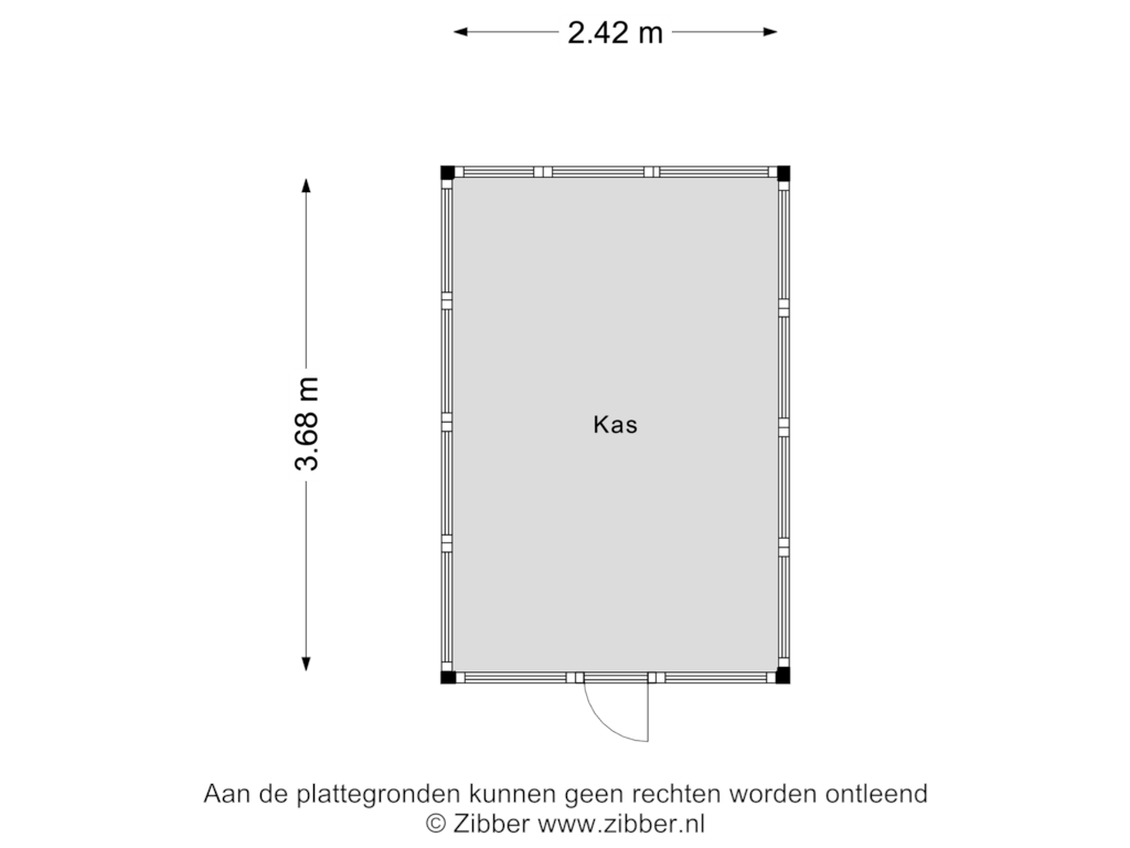 Bekijk plattegrond van Kas van Westeinde 110