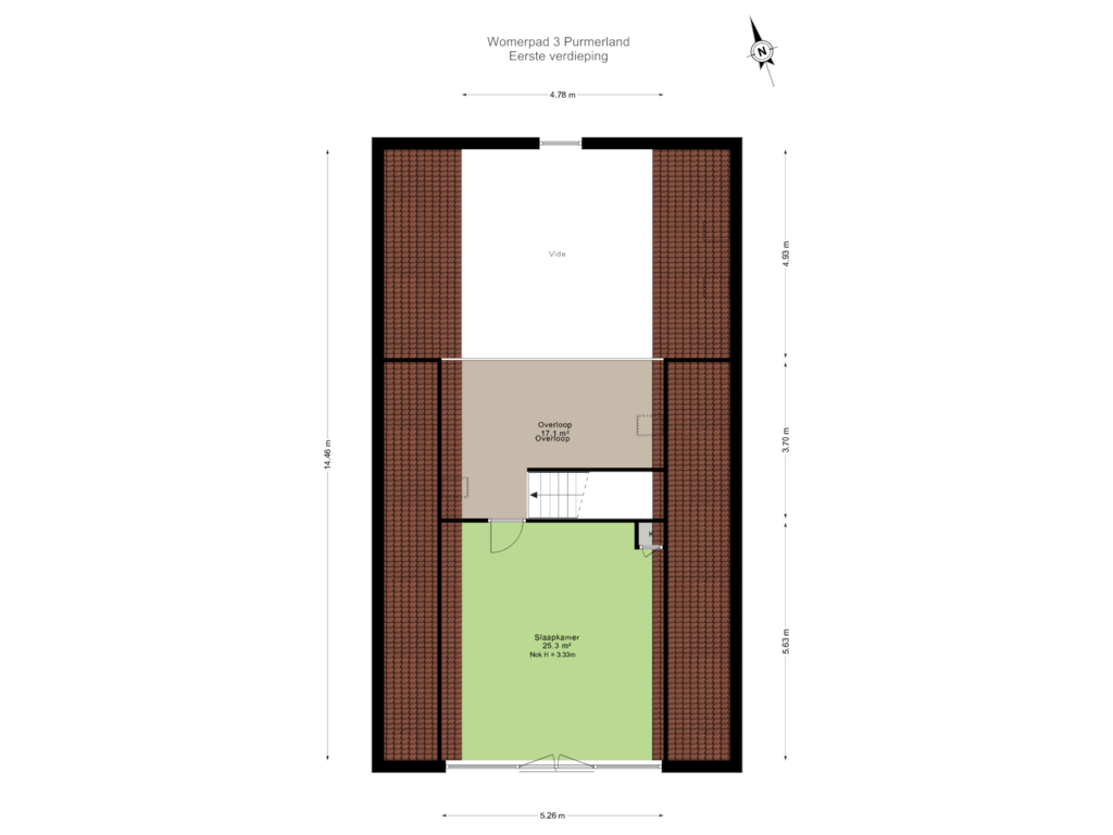 Bekijk plattegrond van Eerste verdieping van Wormerpad 3