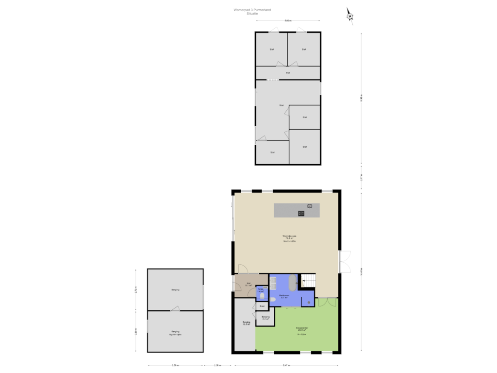 Bekijk plattegrond van Situatie van Wormerpad 3