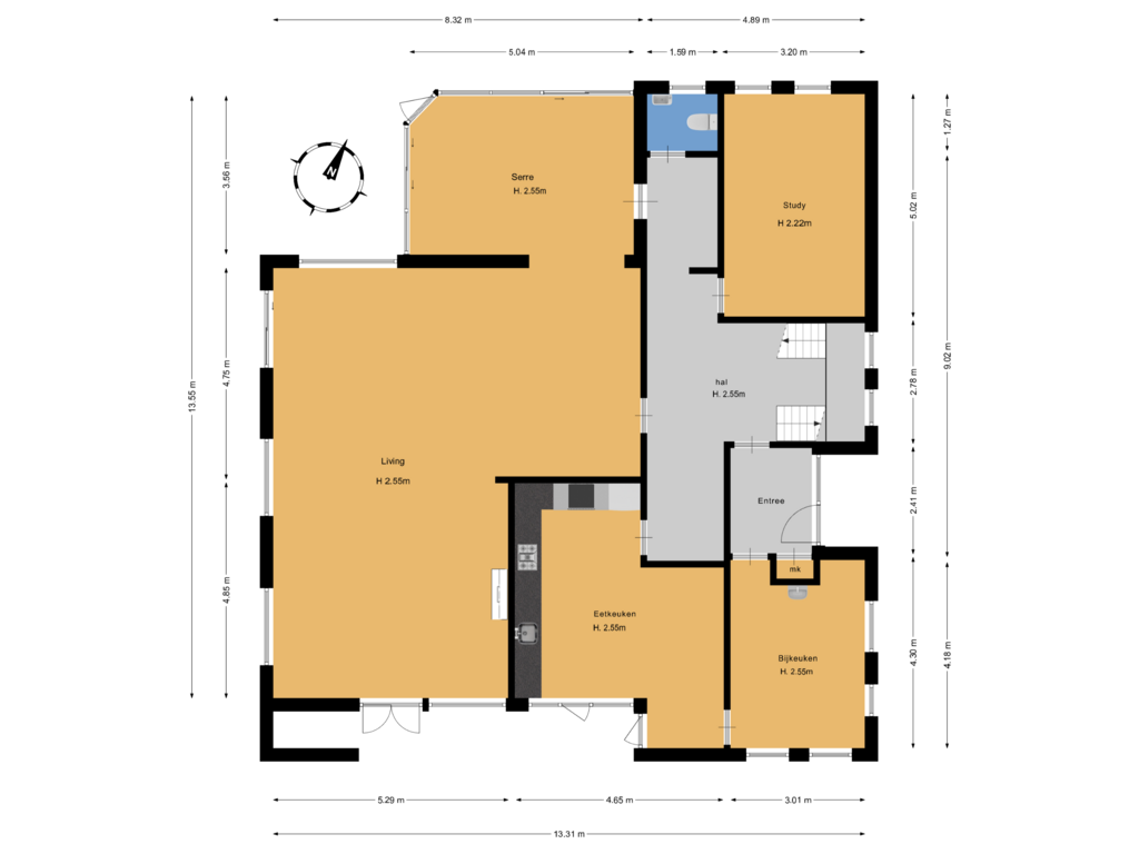 Bekijk plattegrond van Begane grond van Koekoekslaan 8