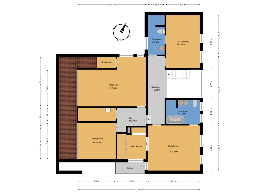 Bekijk plattegrond van 1e verdieping van Koekoekslaan 8