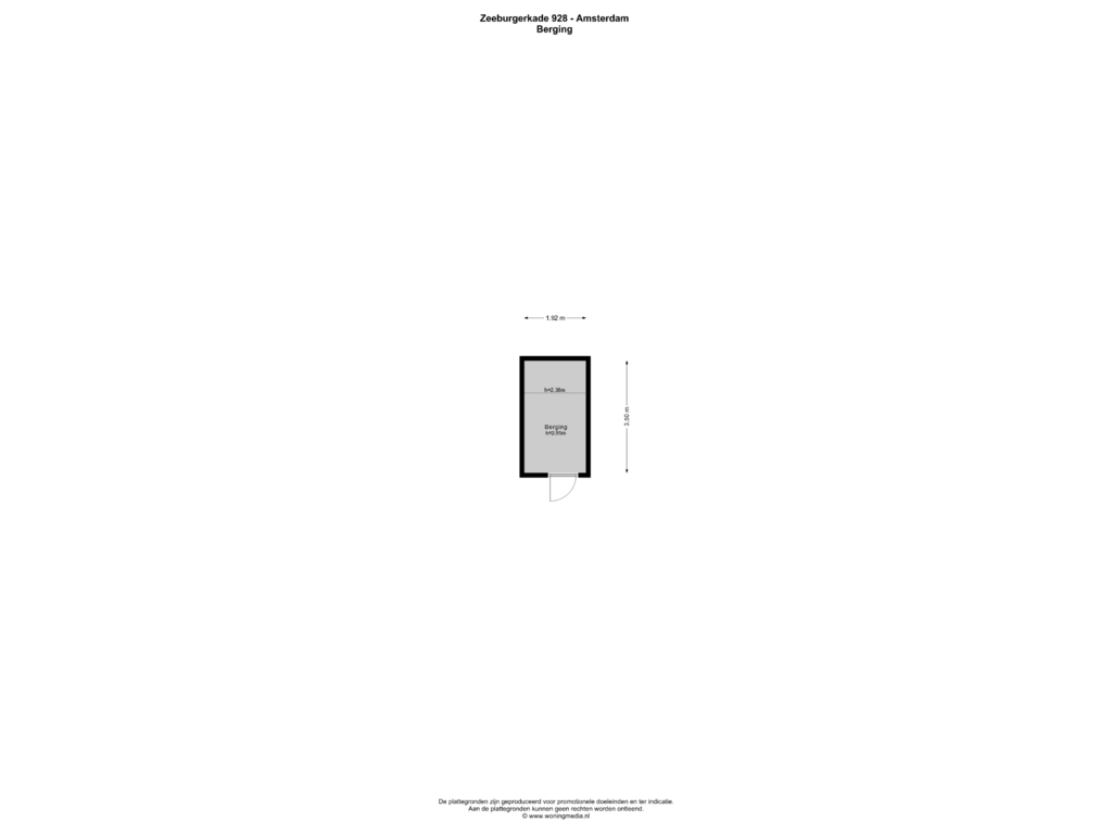 View floorplan of Berging of Zeeburgerkade 928