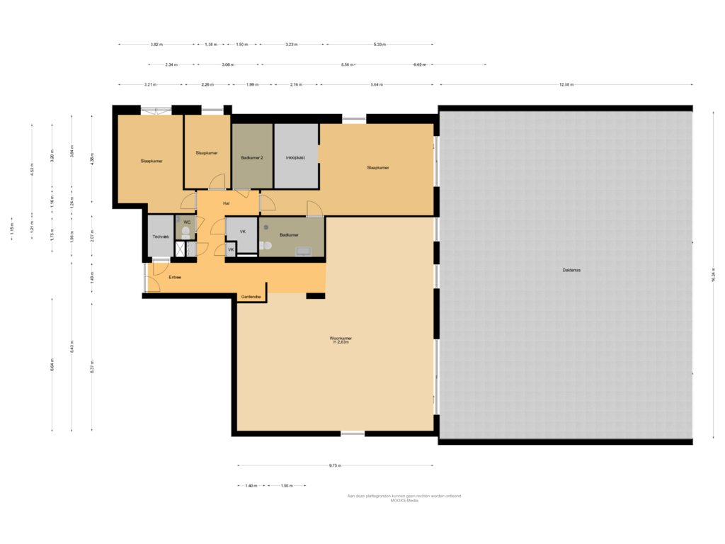 Bekijk plattegrond van Appartement van Pieter van de Wallstraat 43