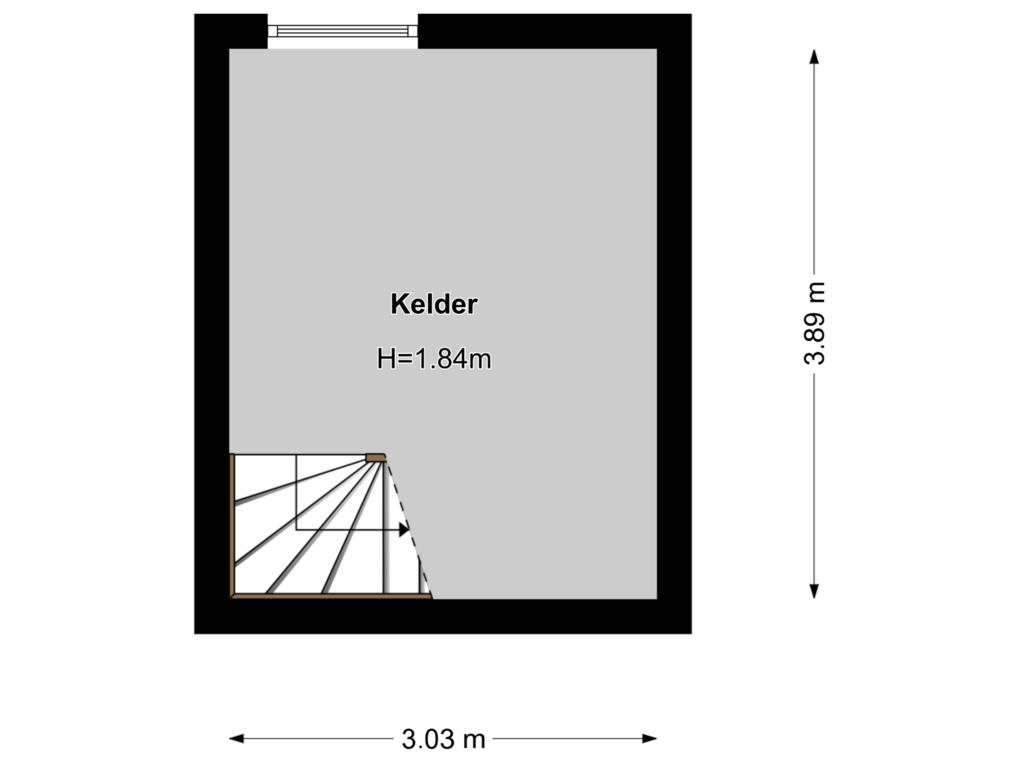 View floorplan of Kelder of Bosdrift 16