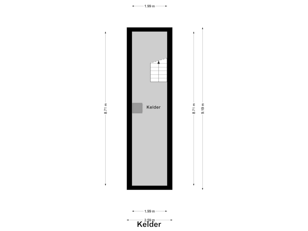 Bekijk plattegrond van Kelder van Langpoort 7