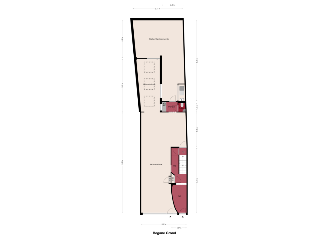 Bekijk plattegrond van Begane Grond van Langpoort 7