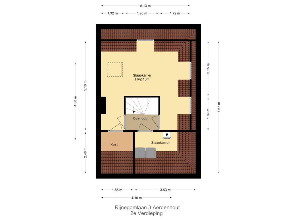 Bekijk plattegrond van 2e Verdieping van Rijnegomlaan 3