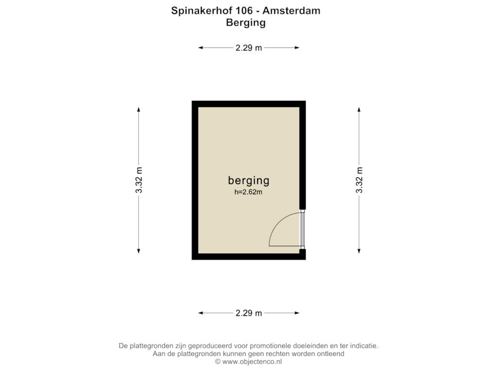 View floorplan of BERGING of Spinakerhof 106