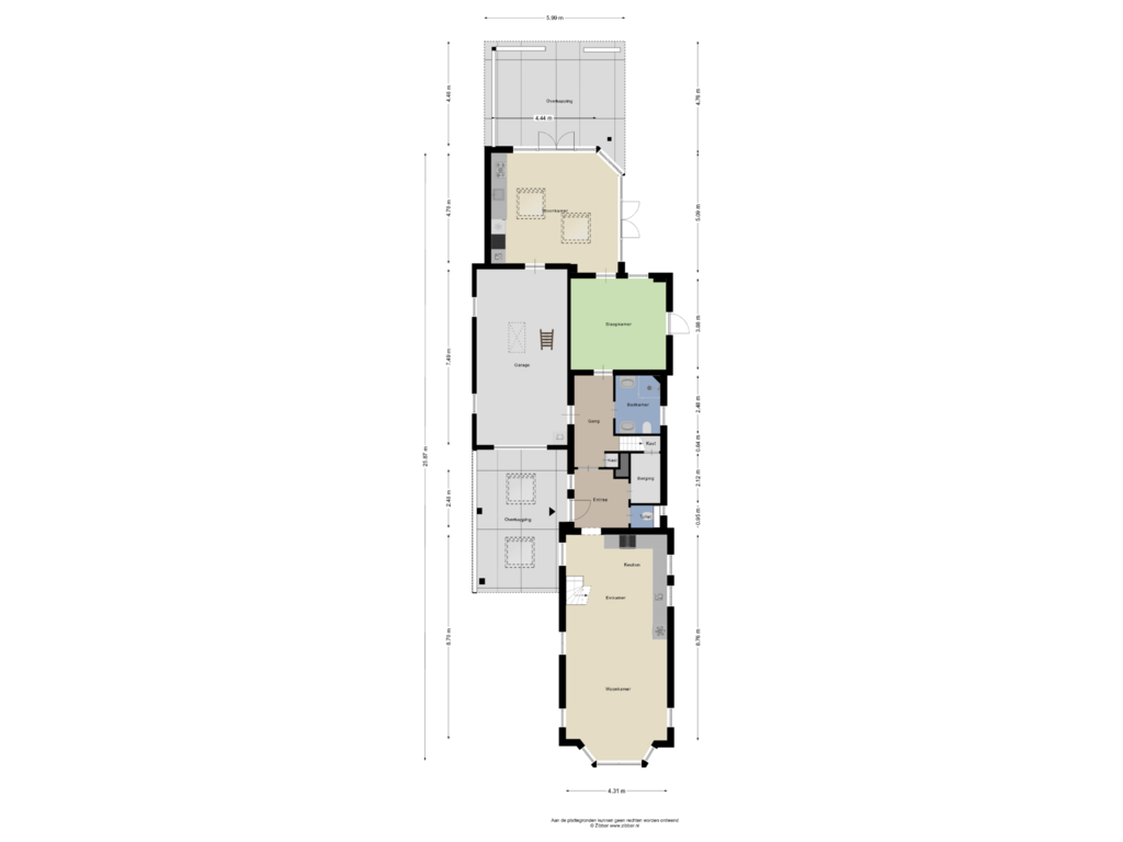 Bekijk plattegrond van Begane grond van Dorpsstraat 17